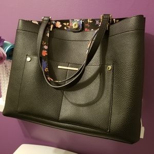 Steve Madden Large Black and Floral Tote
